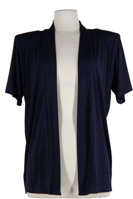Short sleeve navy jacket - polyester/spandex