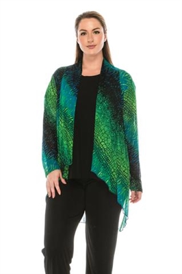 Vegas jacket - green tie dye - polyester/spandex