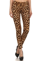 Leggings - brown leopard - polyester/spandex