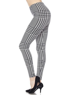Leggings -  black/white checkered