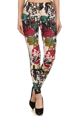 Leggings - color splashes - polyester/spandex