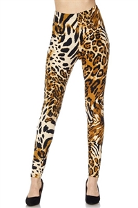 Leggings - leopard - polyester/spandex