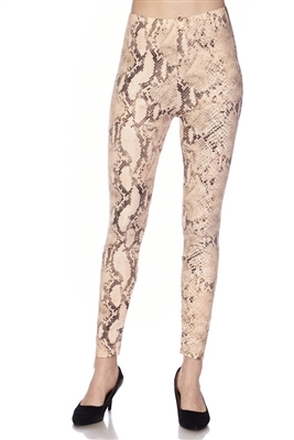 Leggings - snake print - polyester/spandex