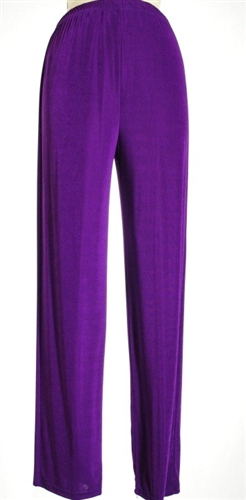 pants - purple - polyester/spandex