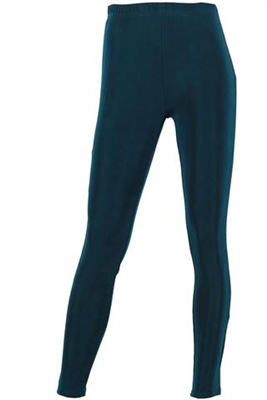 Slim pants - teal - acetate/spandex