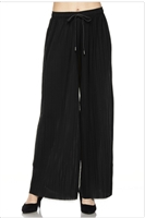 Pleated palazzo pants - black