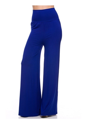 Palazzo pants - royal blue - rayon/spandex