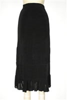 Ruffle skirt - black - acetate/spandex