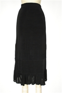 Ruffle skirt - black - acetate/spandex