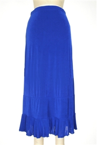 Ruffle skirt - royal blue - acetate/spandex
