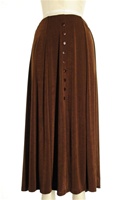 Button skirt - brown - polyester/spandex
