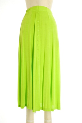 Button skirt - lime - polyester/spandex