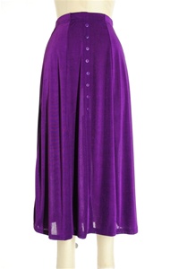 Button skirt - purple - polyester/spandex