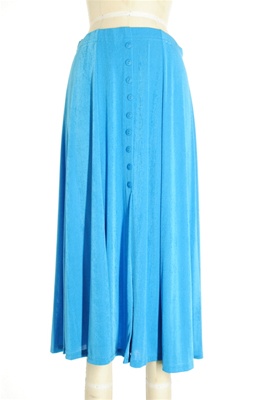 Button skirt - turquoise - polyester/spandex