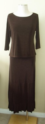 Skirt set - assorted colors - 3/4 sleeve top & ruffle skirt