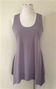 Two point tank top - grey - polyester/spandex
