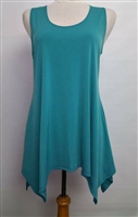 Two point tank top - jade - polyester/spandex