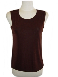 Tank top - brown- acetate/spandex