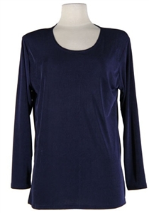Long sleeve top - navy - polyester/spandex