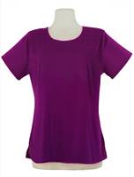 Short sleeve top - purple - polyester/spandex