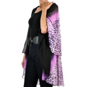 Chiffon vest - purple cheetah - polyester