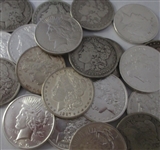 morgan peace silver dollars