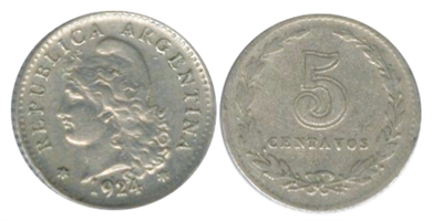 argentina capped liberty centavos