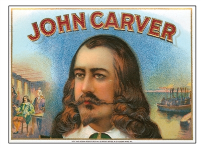 john carver cigar box label