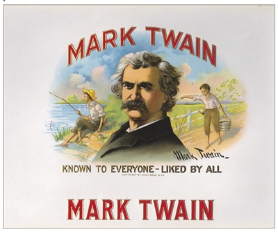 mark twain cigar box label