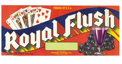 royal flush grape crate labels