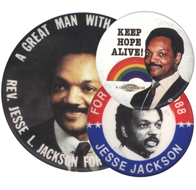 jesse jackson presidential buttons