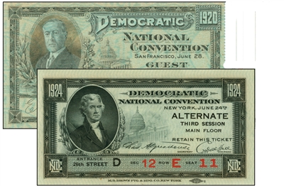 democratic convention tickets 1920