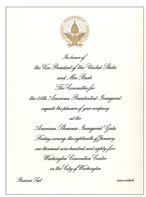 1985 gala invitation