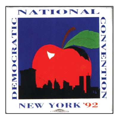 New York D.N.C. Button â€“ 1992