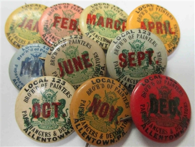 labor union buttons 1930
