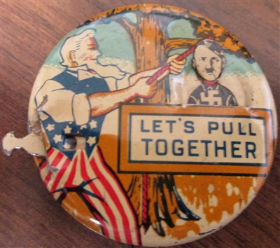 anti hitler propaganda button