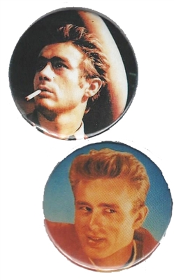 james dean 2 fan buttons