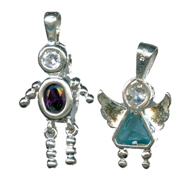 Sterling Silver Pendants with Birthstone CZ's - a Great Gift