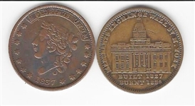Politically Charged Hard Times Tokens 1830's and 1840's
