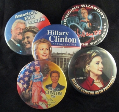 Hillary Clinton Political Button Collection