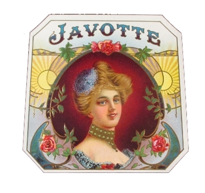 Javotte Outer Box Cigar Label