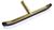 Poolstyle 18in Metal Back SS/Nylon Brush - Gold # PS494