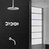 Bravat New Chrome Ceiling Mount Shower Set with Rainfall Shower Head