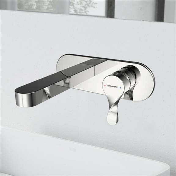 Bravat Single Lever Hot & Cold Thermostatic Wall Faucet