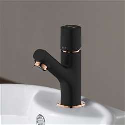 Bravat Rich Black with Gold Combination Deck Mount Faucet
