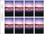501-r Canoe with sunset on calm lake 8-Up Prayer Card