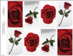 652-r Assorted Red Roses 8-Up Prayer Card