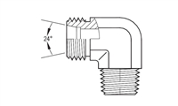 90* Male Metric Taper Elbow