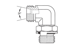 90* Male Metric ADJ Elbow