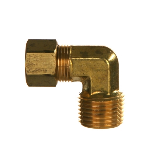 B-69 - Brass Compression Fittings Tube x NPTF Male 90 Degree Elbow